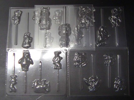 Pooh Bear Set of 5 Chocolate Candy Molds